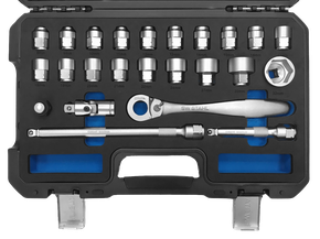 Steckschlüsselsatz, 1/2", Low Profile, 24-teilig