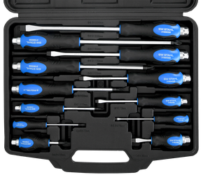 Schraubendrehersatz, schlagfest, Schlitz+Kreuz, 12-teilig